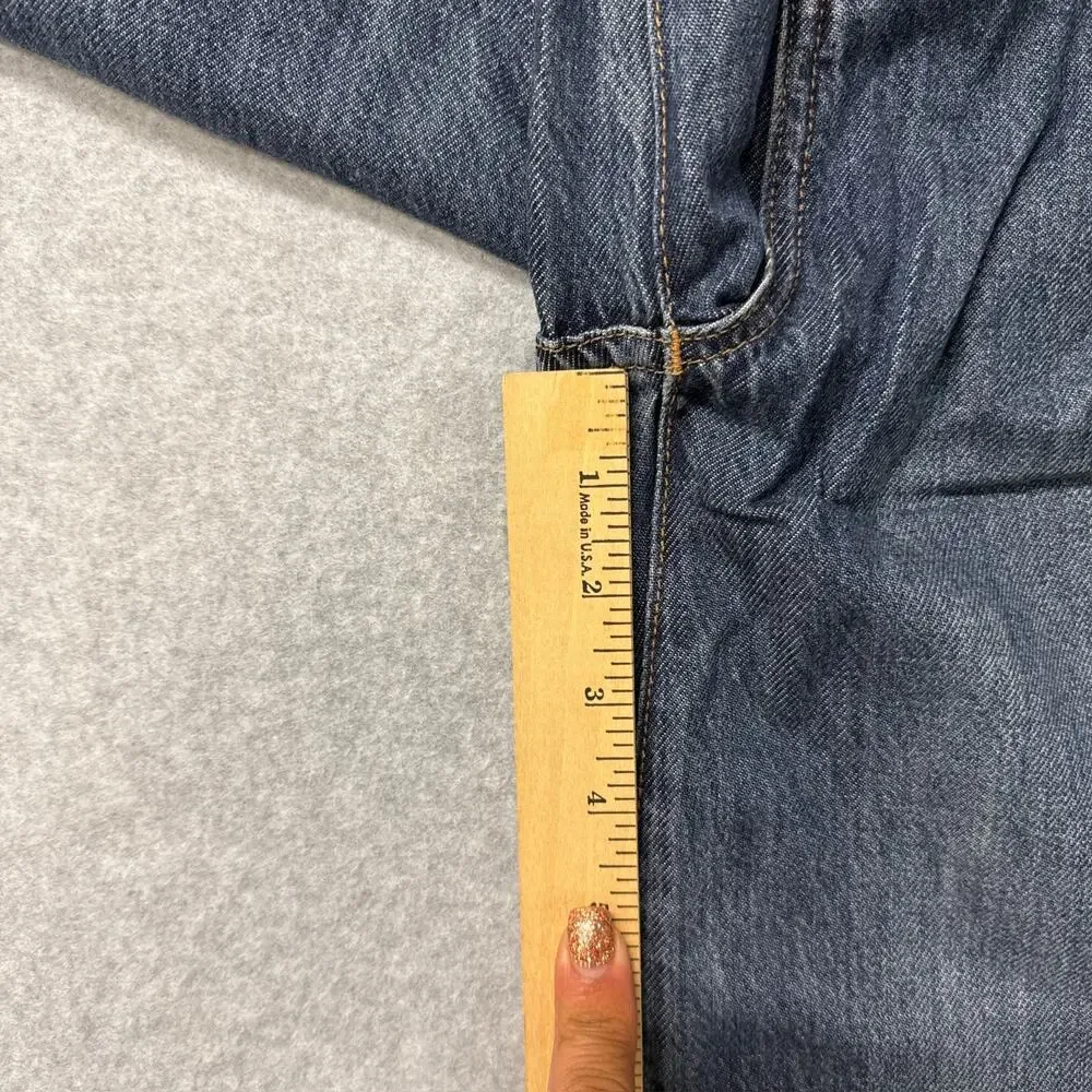 Madewell Women's Straight-Leg Wide Jeans in Dark Blue - Picture 10 of 12